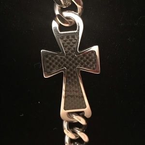 New, Ankh, For Life! Black Carbon Fiber Bracelet
